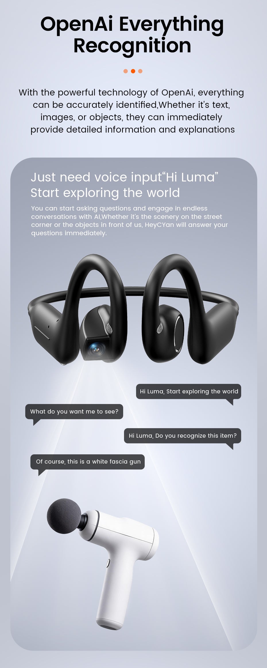 AI Camera Headphones | Smart Bluetooth Open Ear Earbuds with 8MP POV Camera, 1080P Video Recording, AI Translation, Voice Assistant, EIS Stabilization & Hands-Free Wearable Technology